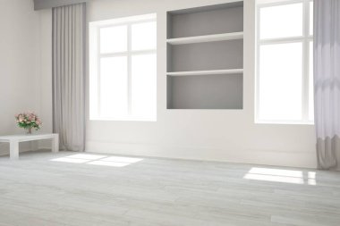 Modern iç tasarım. 3d illüstrasyon