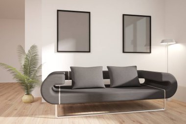 Modern iç tasarım. 3d illüstrasyon