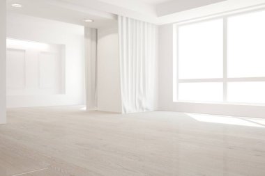 Modern iç tasarım. 3d illüstrasyon