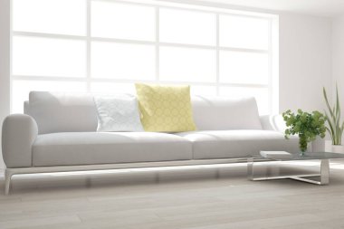 Modern iç tasarım. 3d illüstrasyon