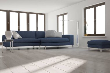 Modern iç tasarım. 3d illüstrasyon