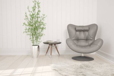 Modern iç tasarım. 3d illüstrasyon