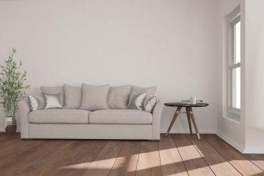 Modern iç tasarım. 3d illüstrasyon