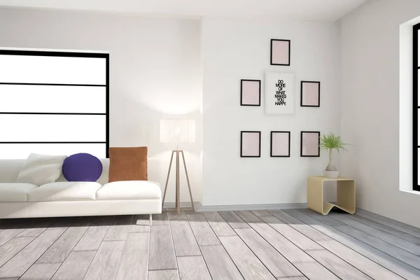 Diseño Interior Moderno Ilustración — Foto de Stock