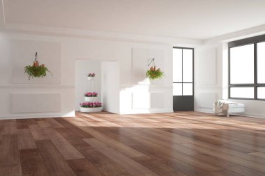 Modern iç tasarım. 3d illüstrasyon