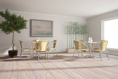 Modern iç tasarım. 3d illüstrasyon