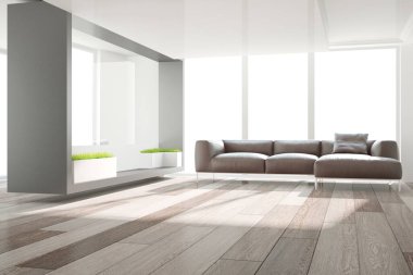 Modern iç tasarım. 3d illüstrasyon