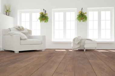 Modern iç tasarım. 3d illüstrasyon