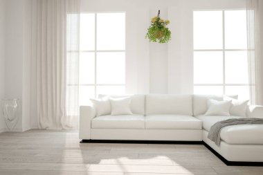 Modern iç tasarım. 3d illüstrasyon