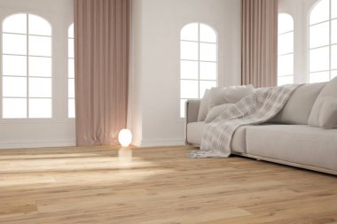 Modern iç tasarım. 3d illüstrasyon