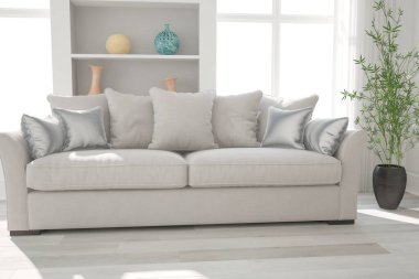 Modern iç tasarım. 3d illüstrasyon