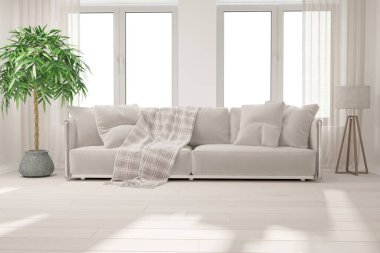 Modern iç tasarım. 3d illüstrasyon