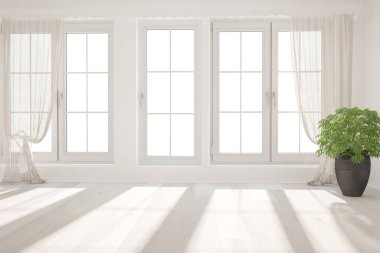 Modern iç tasarım. 3d illüstrasyon