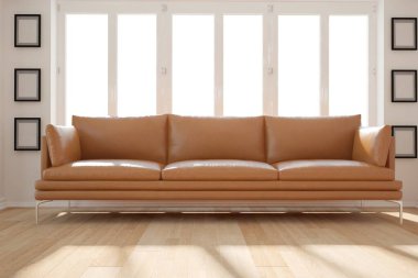 Modern iç tasarım. 3d illüstrasyon