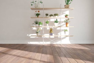 Modern iç tasarım. 3d illüstrasyon