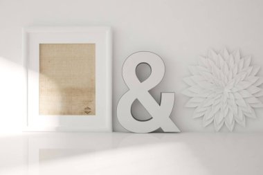 Modern iç tasarım. 3d illüstrasyon