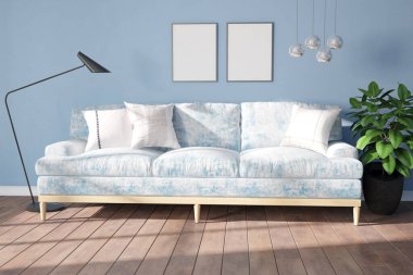 Modern iç tasarım. 3d illüstrasyon