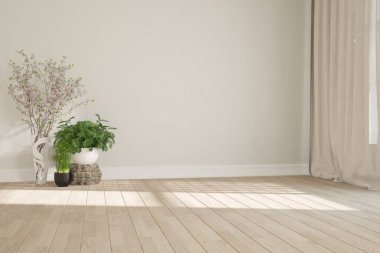 Modern iç tasarım. 3d illüstrasyon