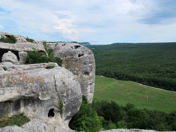 Peisaj Panoramic Pitoresc Stâncile Din Crimeea Roci Naturale Uimitoare Peșteri — Fotografie, imagine de stoc