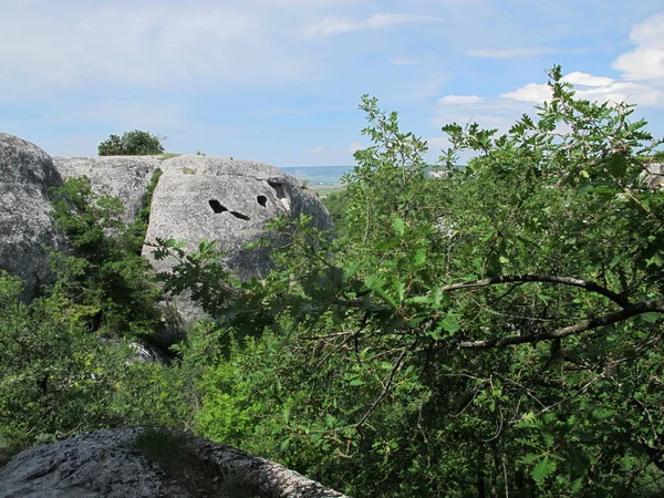 Peisaj Pitoresc Stâncile Din Crimeea Orașele Peșteri Eski Kermen Într — Fotografie, imagine de stoc