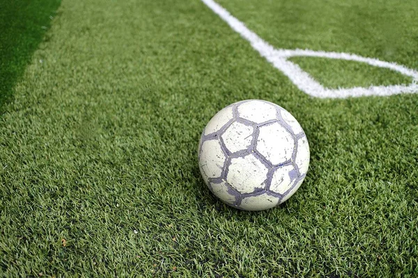 Futbol Futbol Spor Arka Plan Için Yeşil Sahada — Stok fotoğraf