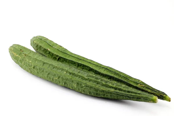 Grüne Zucchini Gemüse Auf Weißem Hintergrund — Stockfoto