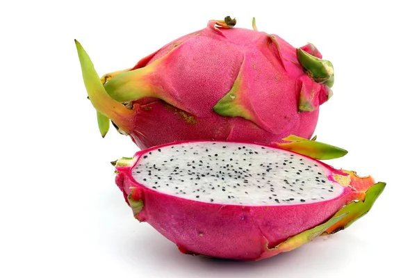 Dragon Fruit Λευκό Φόντο — Φωτογραφία Αρχείου