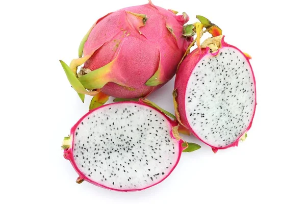 Dragon Fruit Λευκό Φόντο — Φωτογραφία Αρχείου