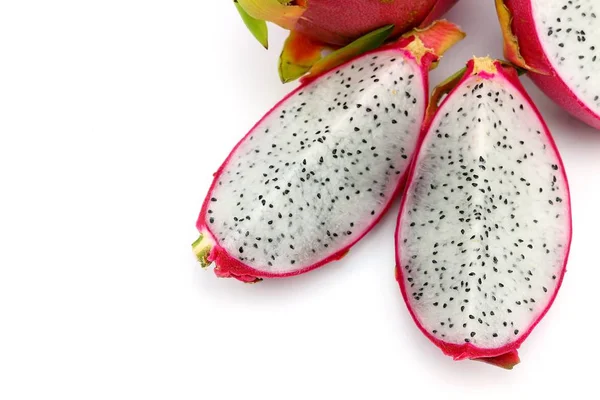 Dragon Fruit Sfondo Bianco — Foto Stock