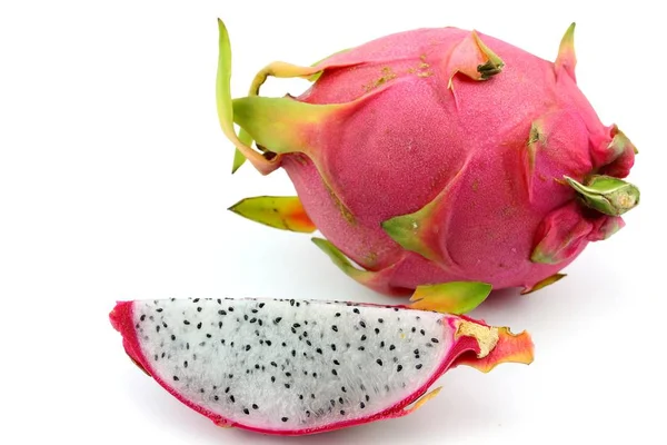 Dragon Fruit Λευκό Φόντο — Φωτογραφία Αρχείου