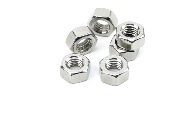 Stainless Steel Nut Mechanical Part — Stock Photo, Image