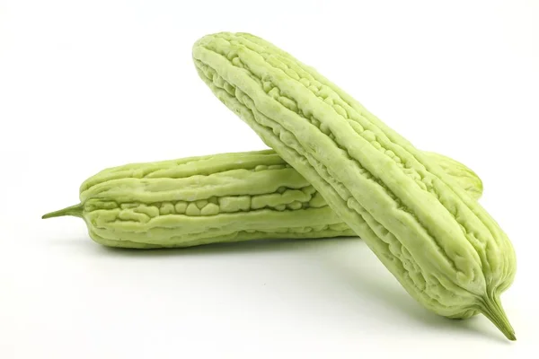 Légume Vert Momordica Charantia Sur Fond Blanc — Photo