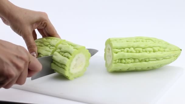 調理用スライス グリーン野菜 — ストック動画