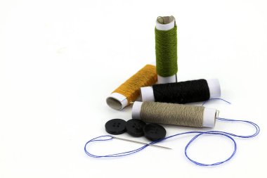 Düğme ve renk pamuk roll dikiş için