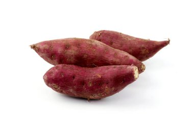 Beyaz arka plan üzerinde taze garnet yam