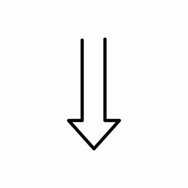 Taslak ok simgesi. Ok vektör illüstrasyonu. Web ve mobil için sembol