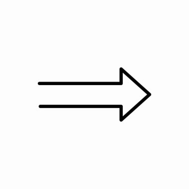 Taslak ok simgesi. Ok vektör illüstrasyonu. Web ve mobil için sembol