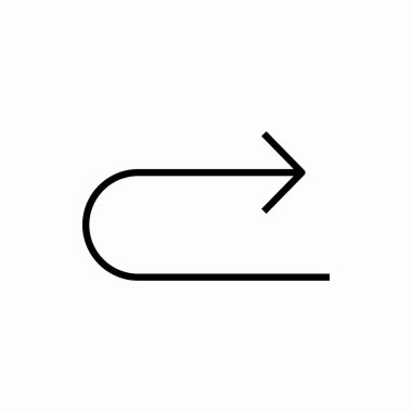 Taslak ok simgesi. Ok vektör illüstrasyonu. Web ve mobil için sembol