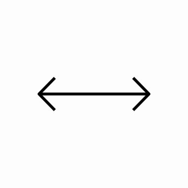 Taslak ok simgesi. Ok vektör illüstrasyonu. Web ve mobil için sembol