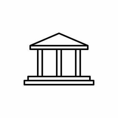 Taslak banka simgesi. Banka vektör çizimi. Web ve mobil için sembol