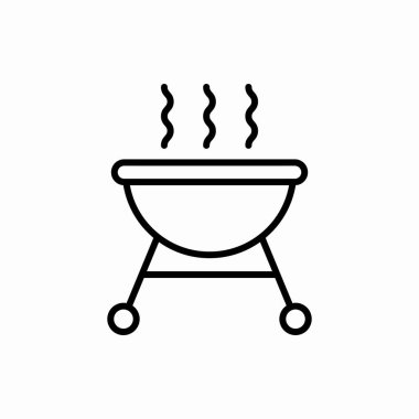 Barbekü ikonu. Barbekü vektörü çizimi. Web ve mobil için sembol