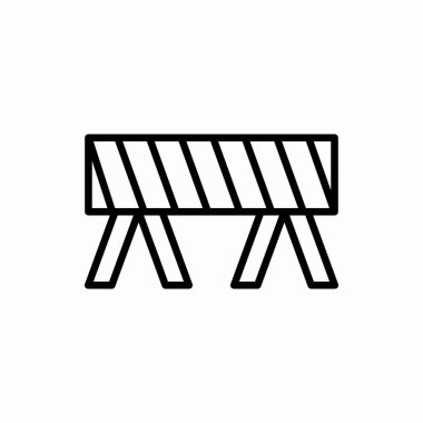 Taslak bariyer simgesi. Bariyer vektör çizimi. Web ve mobil için sembol