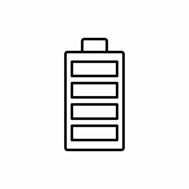 Batarya ikonu. Batarya vektör çizimi. Web ve mobil için sembol