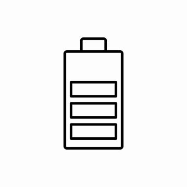 Batarya ikonu. Batarya vektör çizimi. Web ve mobil için sembol