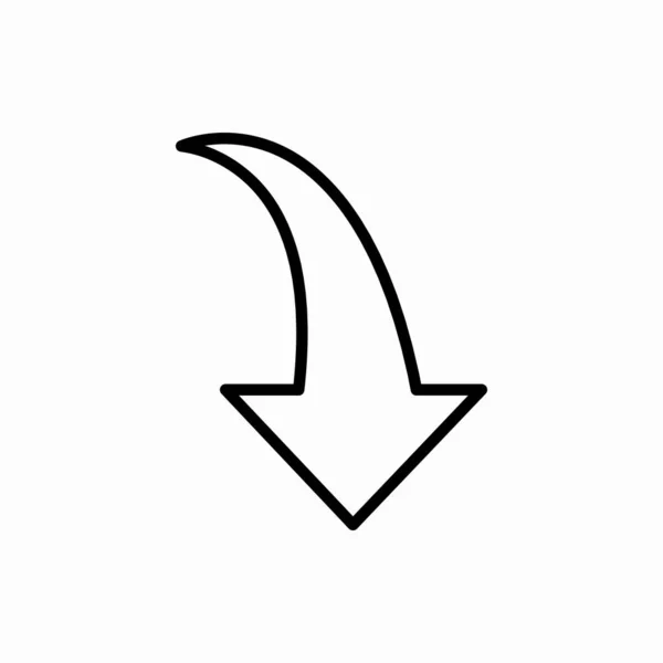 Outline Arrow Icon Arrow Vector Illustration Symbol Web Mobile — Stock Vector