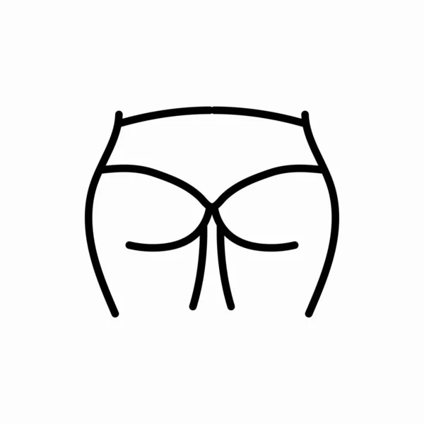 Outline Ass Figure Icon Ass Figure Vector Illustration Symbol Web — Stock vektor