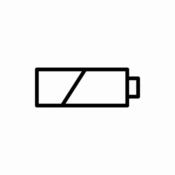 Начерк Значка Батареї Акумулятор Векторні Ілюстрації Символ Веб Мобільних Пристроїв — стоковий вектор