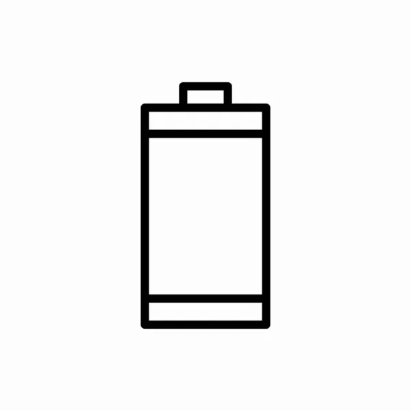 Outline Batterij Icon Battery Vector Illustratie Symbool Voor Web Mobiel — Stockvector