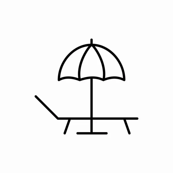 Umriss Strand Icon Beach Vektor Illustration Symbol Für Web Und — Stockvektor