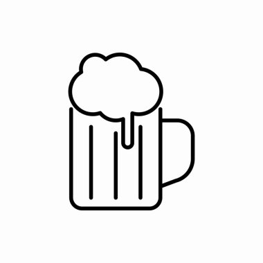 Ana hatlı bira ikonu. Bira vektör illüstrasyonu. Web ve mobil için sembol